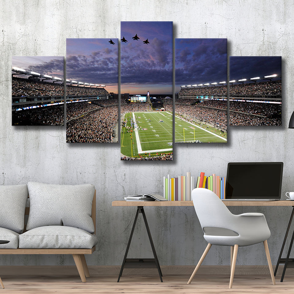 New England Patriot Stadium, Stadium Canvas, Sport Art, Large Canvas, Multi Panels, Canvas Prints Wall Art Decor