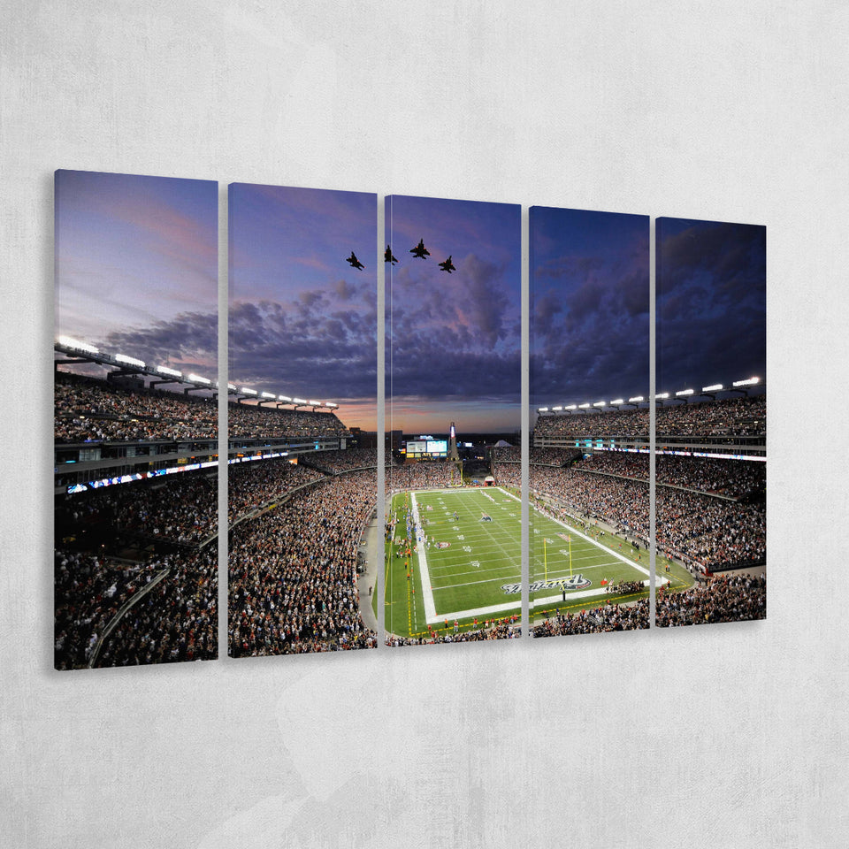 New England Patriot Stadium, Stadium Canvas, Sport Art, Gift for him, Multi Panels B, Canvas Prints Wall Art Decor