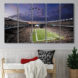 New England Patriot Stadium, Stadium Canvas, Sport Art, Gift for him, Multi Panels B, Canvas Prints Wall Art Decor