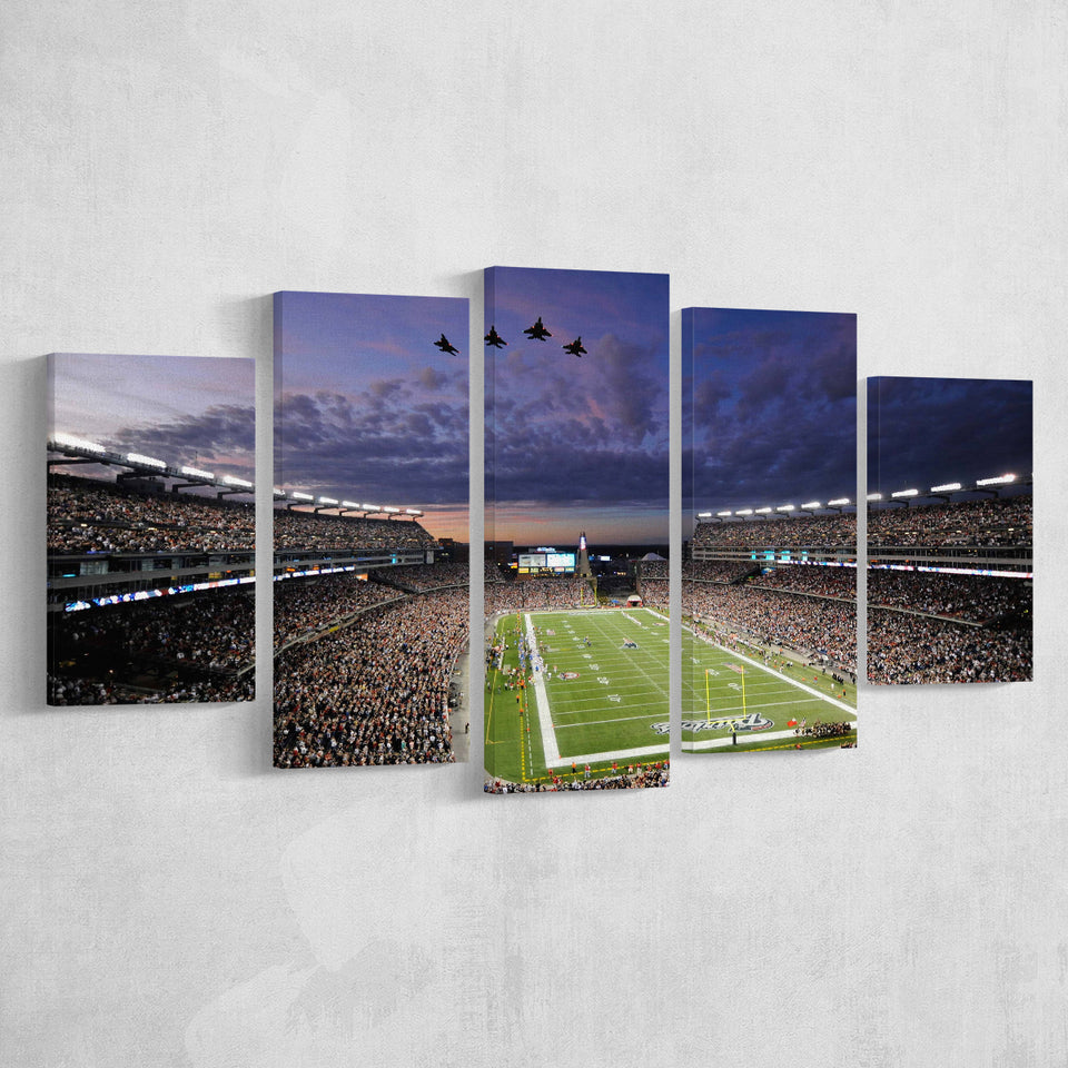 New England Patriot Stadium, Stadium Canvas, Sport Art, Large Canvas, Multi Panels, Canvas Prints Wall Art Decor