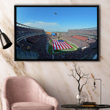New England Patriots Stadium Framed Canvas Prints Gillette Stadium Wall Art,Sport Stadium Art Prints, Fan Gift