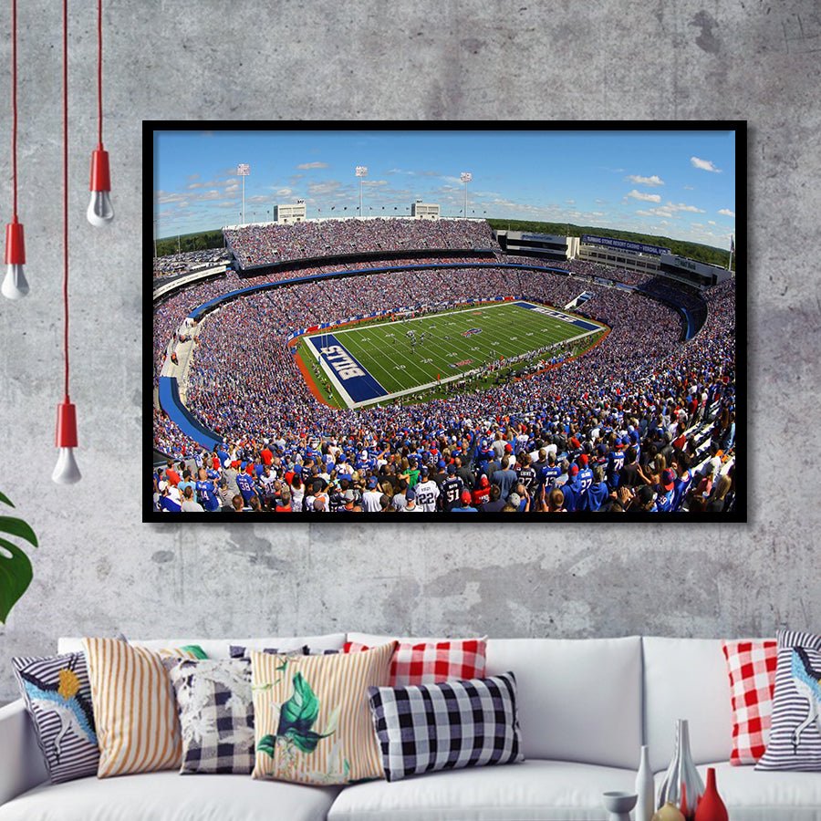 New Era Field Stadium, Stadium Canvas, Sport Art, Gift for him, Framed Art Prints Wall Art Decor, Framed Picture