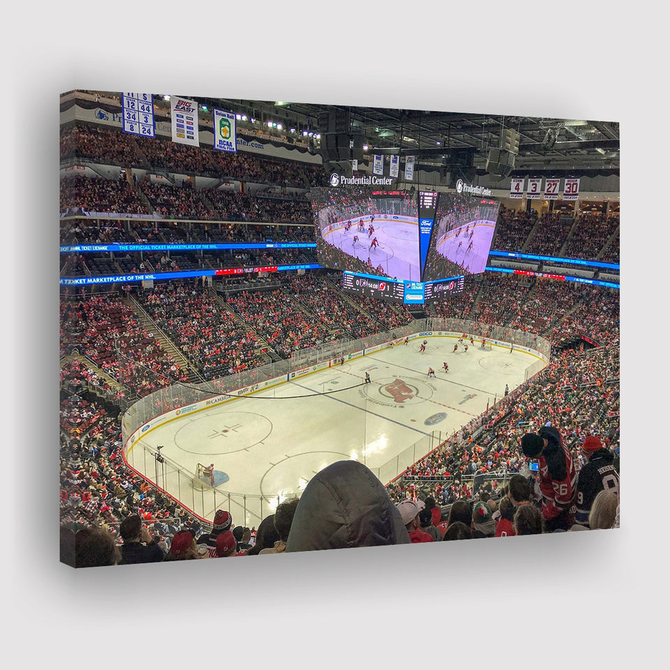 New Jersey Devils Stadium Canvas Prints Prudential Center Wall Art,Sport Stadium Art Prints, Fan Gift, Wall Decor