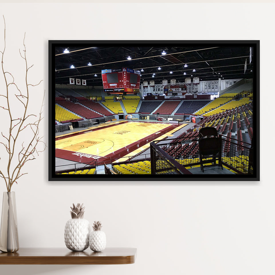 New Mexico State Aggies Stadium Framed Canvas Prints Pan American Center,Sport Stadium Art Prints, Fan Gift