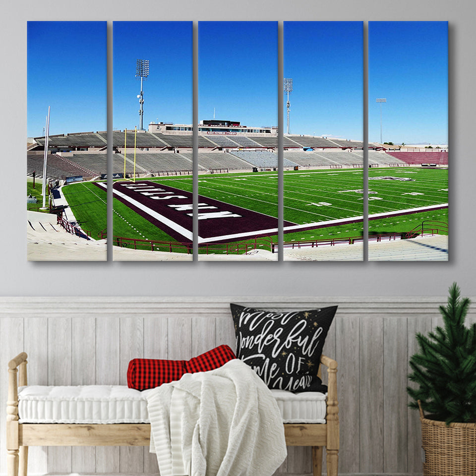 New Mexico State Aggies Wall Art Aggie Memorial,Multi Panels B,Sport Stadium Art Prints, Fan Gift