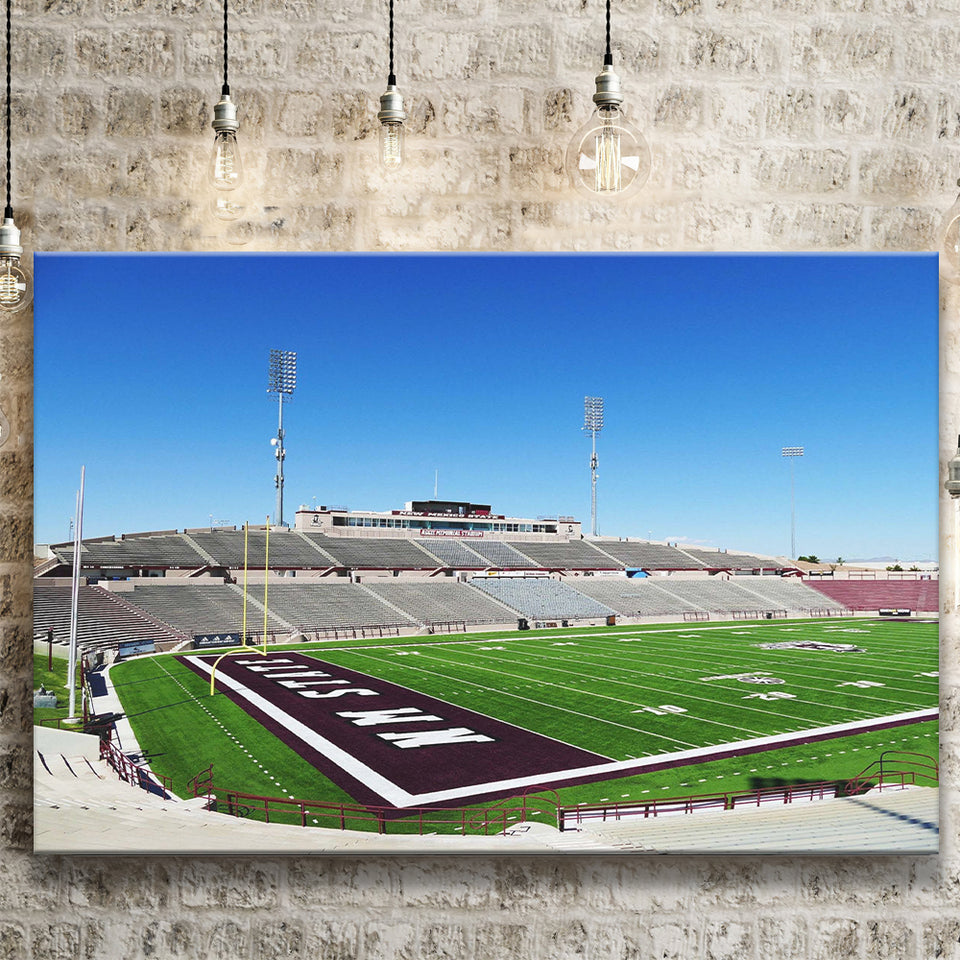 New Mexico State Aggies Wall Art Aggie Memorial,Sport Stadium Art Prints, Fan Gift, Wall Decor