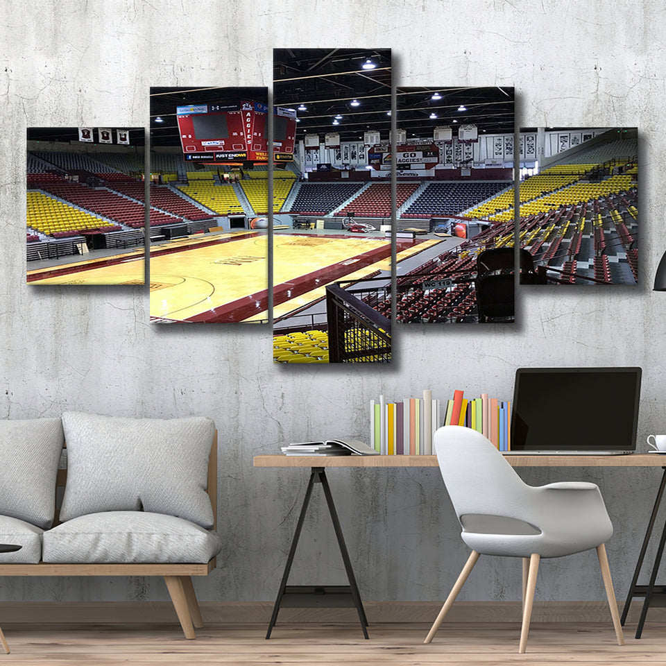New Mexico Wall Art Pan American Center Stadium Canvas Prints,Multi Panels,Sport Stadium Art Prints, Fan Gift