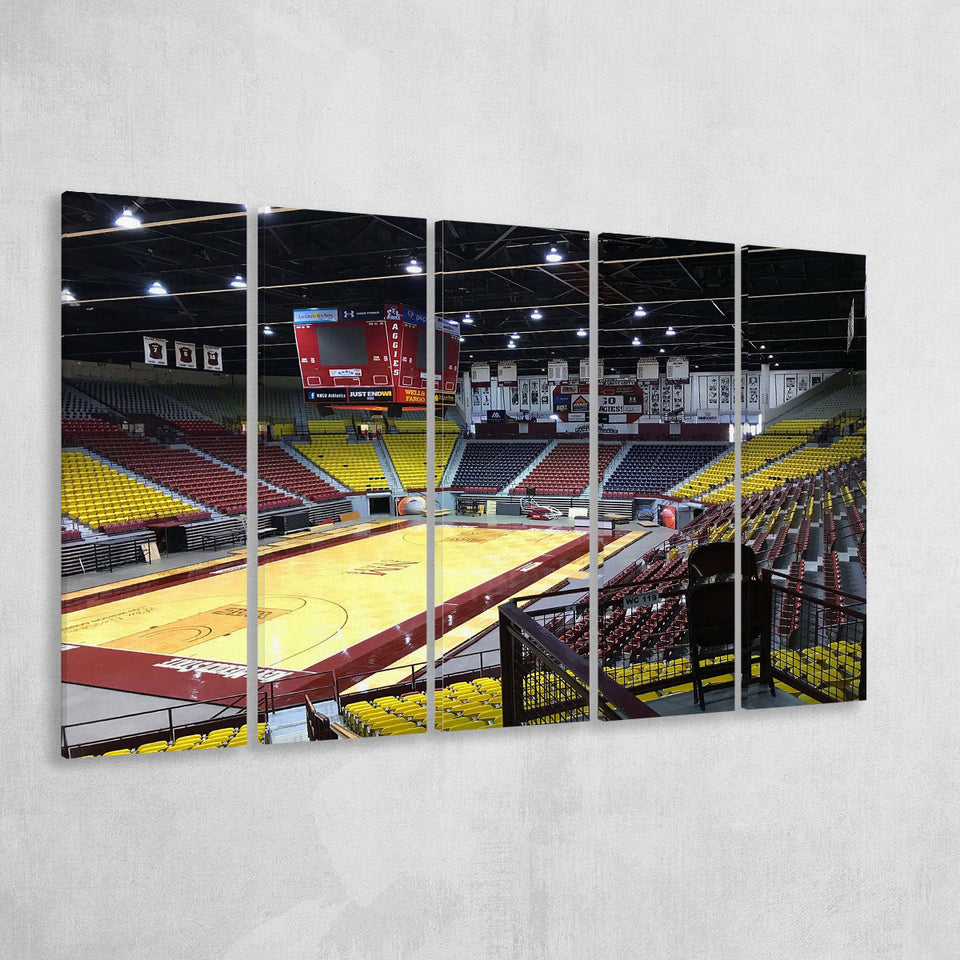 New Mexico Wall Art Pan American Center Stadium Canvas Prints,Multi Panels B,Sport Stadium Art Prints, Fan Gift