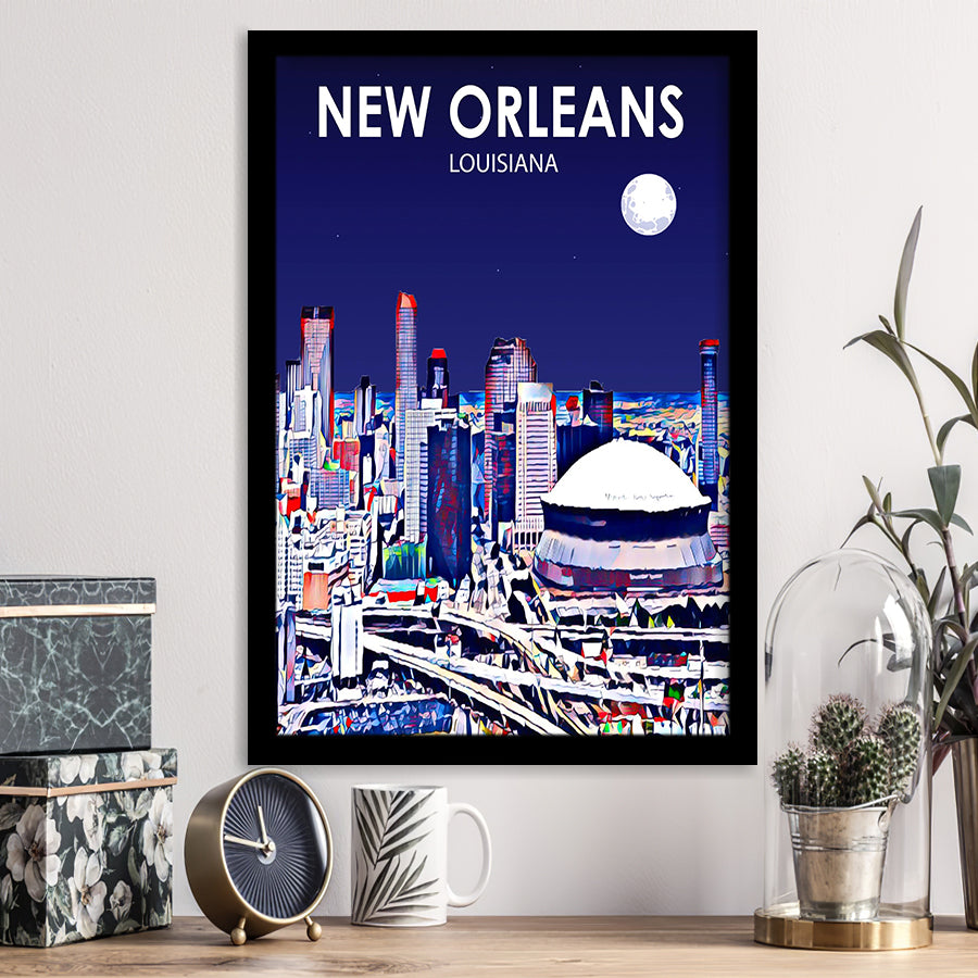 New Orleans LA Art V1, City Art Print, Framed Art Print Wall Art Home Decor, Framed Picture
