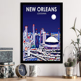 New Orleans LA Art V1, City Art Print, Framed Art Print Wall Art Home Decor, Framed Picture