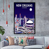 New Orleans LA Art V1, City Art Print, Framed Art Print Wall Art Home Decor, Framed Picture