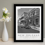 New Orleans Print Black And White Art Framed Art Prints Wall Art Decor, Framed Picture