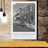 New Orleans Print Black And White Art Canvas Prints Wall Art Home Decor