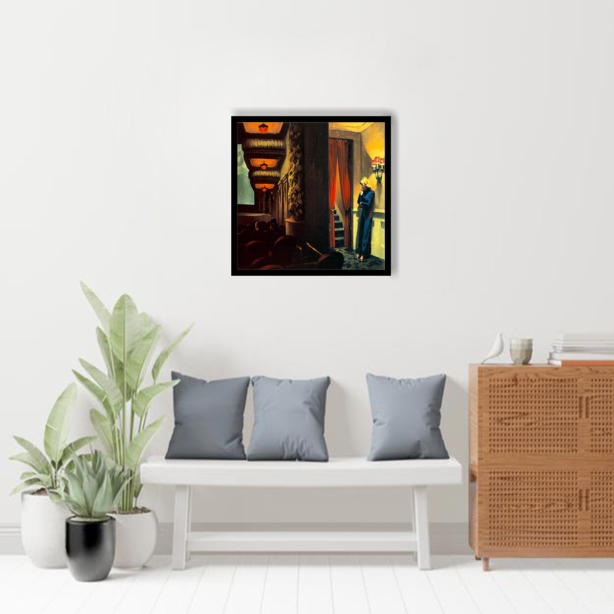 New York Cinema By Edward Hopper - Art Print, Framed Prints