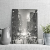 New York City Winter Night Overlooking The Chrysler Building Canvas Wall Art - Canvas Prints, Prints for Sale, Canvas Painting