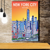 New York City NY Art ,City Art Print, Large Canvas, Canvas Print Wall Art Home Decor
