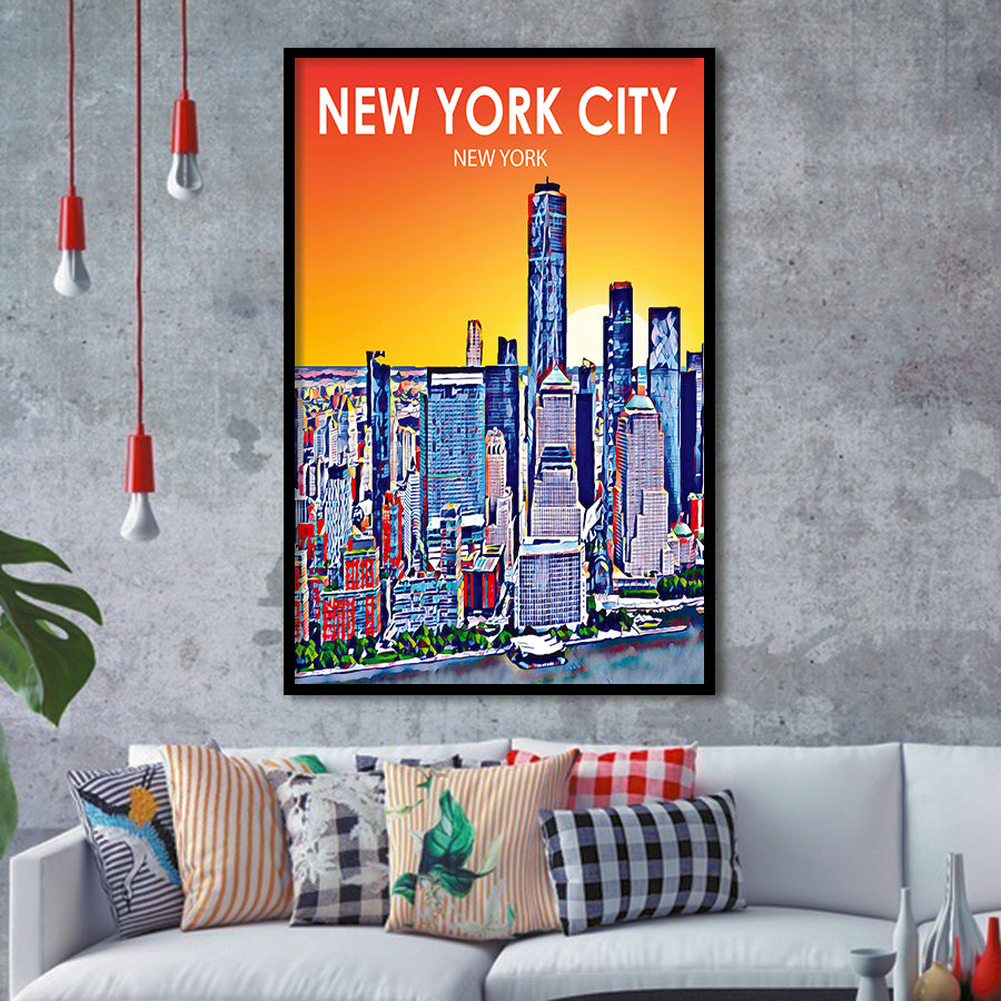 New York City NY Art, City Art Print, Framed Art Print Wall Art Home Decor, Framed Picture