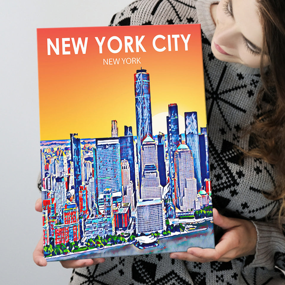 New York City NY Art ,City Art Print, Large Canvas, Canvas Print Wall Art Home Decor