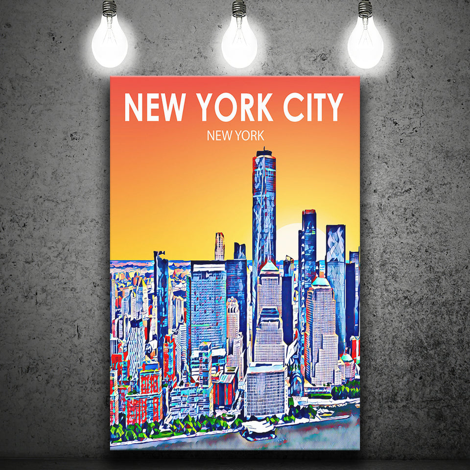 New York City NY Art ,City Art Print, Large Canvas, Canvas Print Wall Art Home Decor