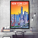 New York City NY Art, City Art Print, Framed Art Print Wall Art Home Decor, Framed Picture