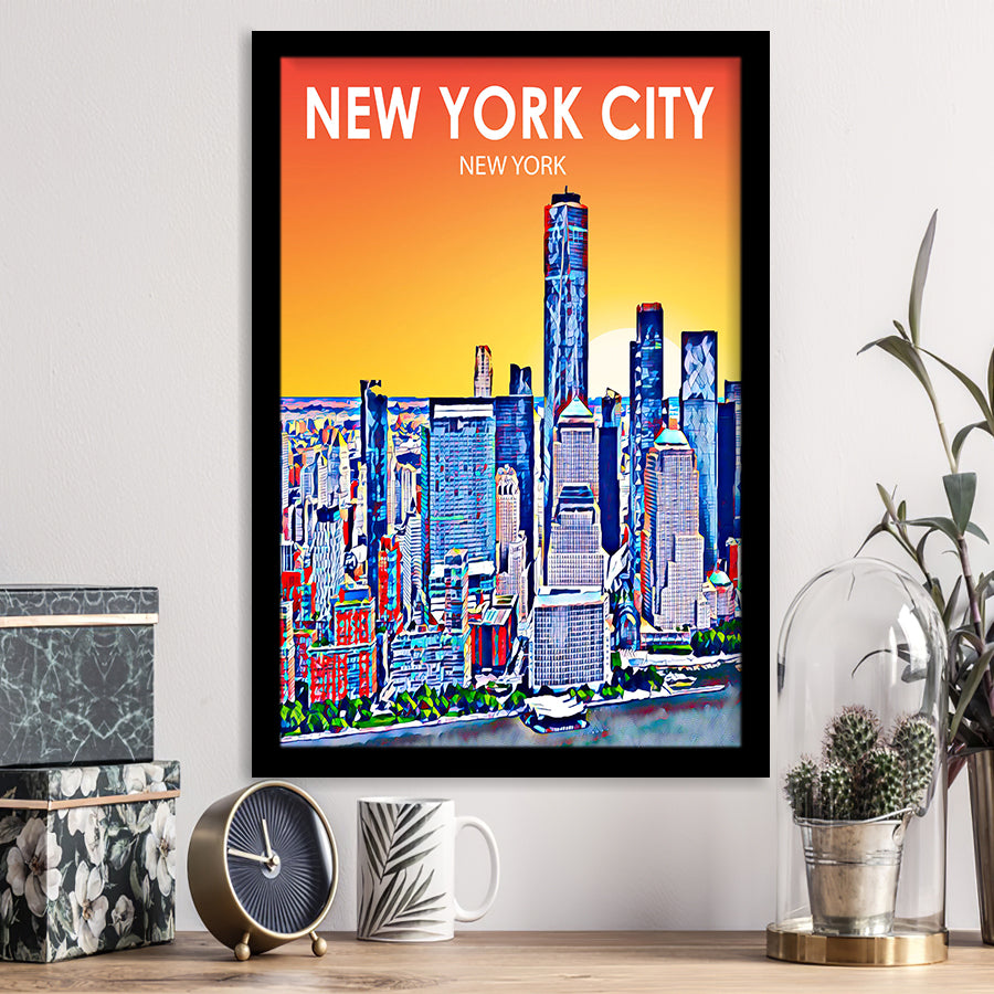 New York City NY Art, City Art Print, Framed Art Print Wall Art Home Decor, Framed Picture