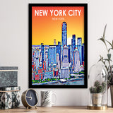 New York City NY Art, City Art Print, Framed Art Print Wall Art Home Decor, Framed Picture