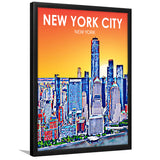 New York City NY Art, City Art Print, Framed Art Print Wall Art Home Decor, Framed Picture