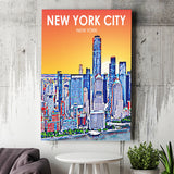 New York City NY Art ,City Art Print, Large Canvas, Canvas Print Wall Art Home Decor