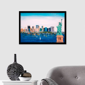 New York City Skyline Framed Wall Art - Framed Prints, Art Prints, Print for Sale, Painting Prints