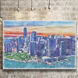 New York City Watercolor New York City, Sport Art Prints Fan Gift, Canvas Prints Wall Art Decor