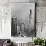New York Cityscape Black And White Print, Empire State Building Canvas Prints Wall Art Home Decor
