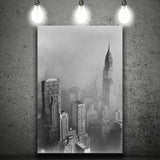 New York Cityscape Black And White Print, Empire State Building Canvas Prints Wall Art Home Decor