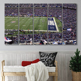 New York Giants Stadium Canvas Prints MetLife Stadium Wall Art,Multi Panels B,Sport Stadium Art Prints, Fan Gift