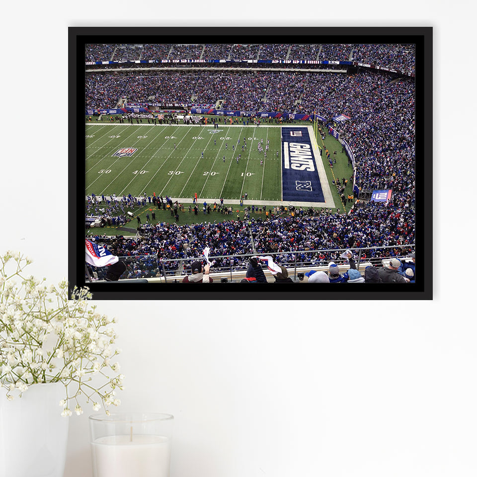 New York Giants Stadium Framed Canvas Prints MetLife Stadium Wall Art,Sport Stadium Art Prints, Fan Gift