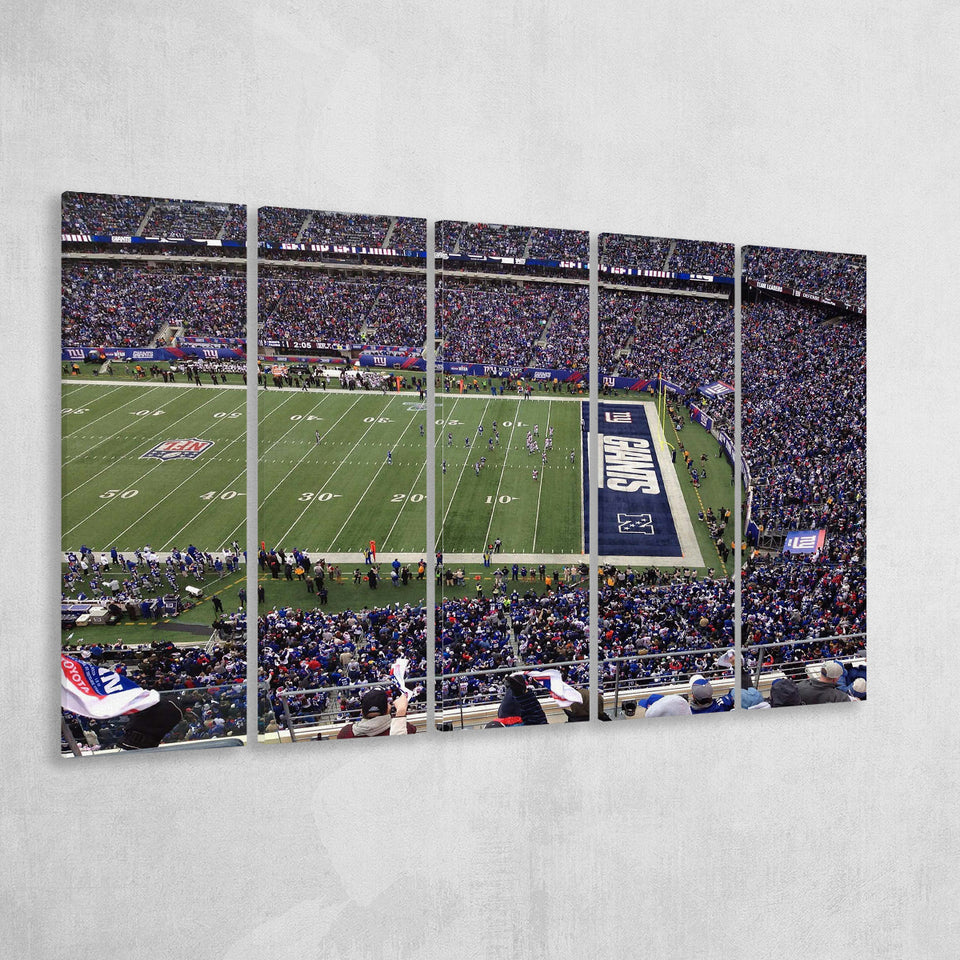 New York Giants Stadium Canvas Prints MetLife Stadium Wall Art,Multi Panels B,Sport Stadium Art Prints, Fan Gift
