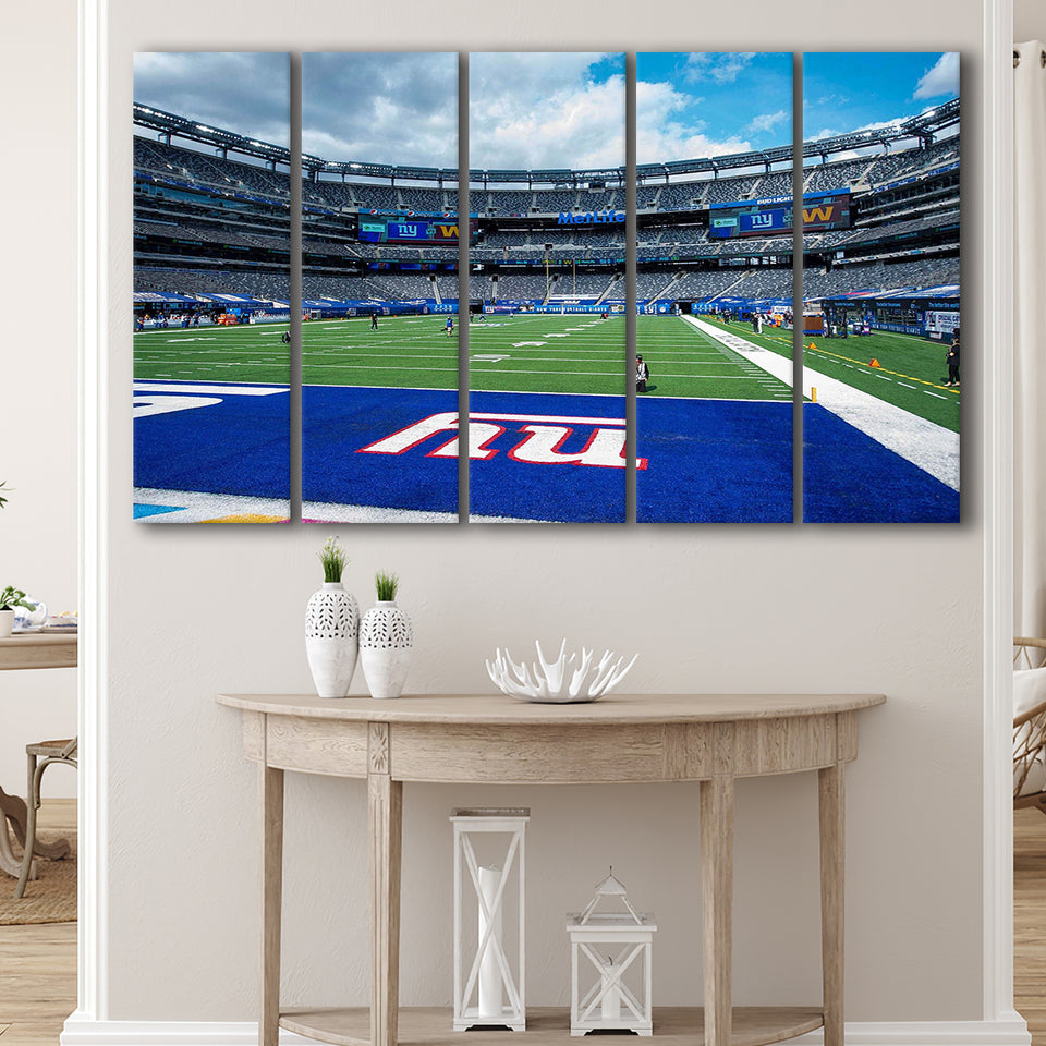 New York Giants Wall Art Metlife Stadium Canvas Prints,Multi Panels B,Sport Stadium Art Prints, Fan Gift