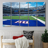 New York Giants Wall Art Metlife Stadium Canvas Prints,Multi Panels B,Sport Stadium Art Prints, Fan Gift
