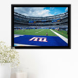 New York Giants Wall Art Metlife Stadium Framed Canvas Prints,Sport Stadium Art Prints, Fan Gift