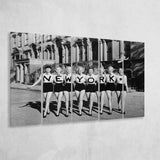 New York Girls Black And White Print, Chorus Line Larger Canvas Art, 5 Piece Canvas Prints Wall Art Decor