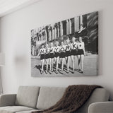 New York Girls Black And White Print, Chorus Line Canvas Prints Wall Art Home Decor