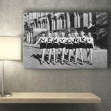 New York Girls Black And White Print, Chorus Line Canvas Prints Wall Art Home Decor