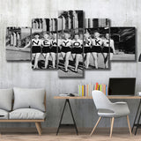 New York Girls Black And White Print, Chorus Line 5 Panels, Canvas Prints Wall Art Decor, Large Canvas Art