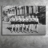 New York Girls Black And White Print, Chorus Line Canvas Prints Wall Art Home Decor