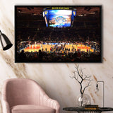 New York Knicks Stadium Framed Canvas Prints Madison Square Garden Wall,Sport Stadium Art Prints, Fan Gift