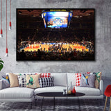 New York Knicks Stadium Framed Canvas Prints Madison Square Garden Wall,Sport Stadium Art Prints, Fan Gift