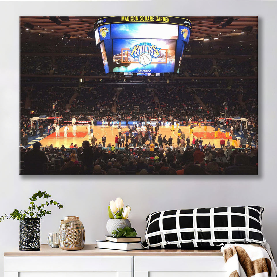 New York Knicks Stadium Canvas Prints Madison Square Garden Wall,Sport Stadium Art Prints, Fan Gift, Wall Decor