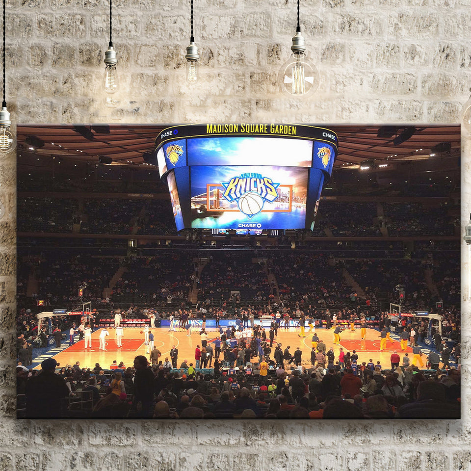 New York Knicks Stadium Canvas Prints Madison Square Garden Wall,Sport Stadium Art Prints, Fan Gift, Wall Decor