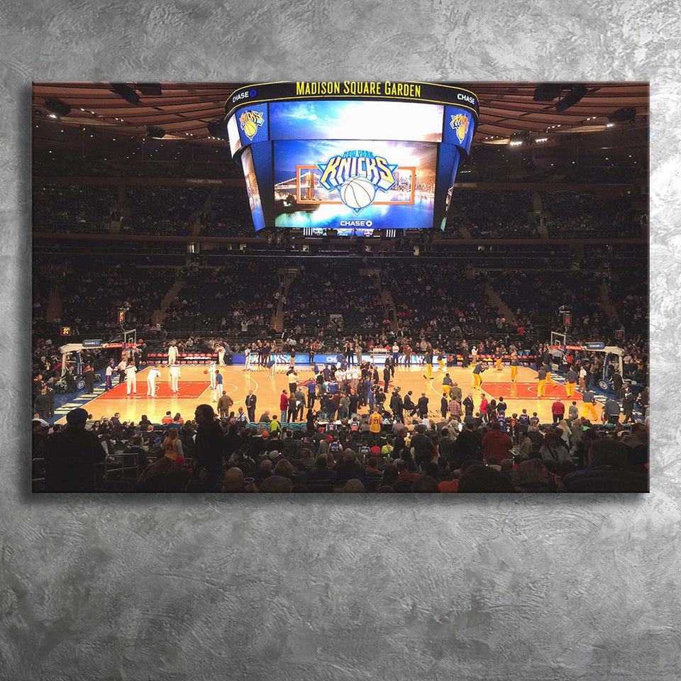 New York Knicks Stadium Canvas Prints Madison Square Garden Wall,Sport Stadium Art Prints, Fan Gift, Wall Decor