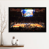 New York Knicks Stadium Framed Canvas Prints Madison Square Garden Wall,Sport Stadium Art Prints, Fan Gift
