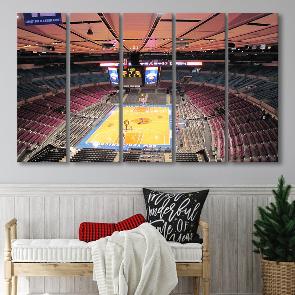 New York Knicks Wall Art Madison Square Garden,Multi Panels B,Sport Stadium Art Prints, Fan Gift